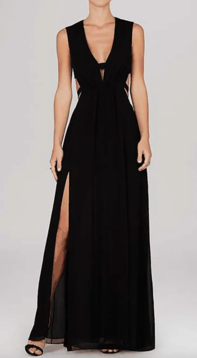 BCBG Black Dress With Cutouts