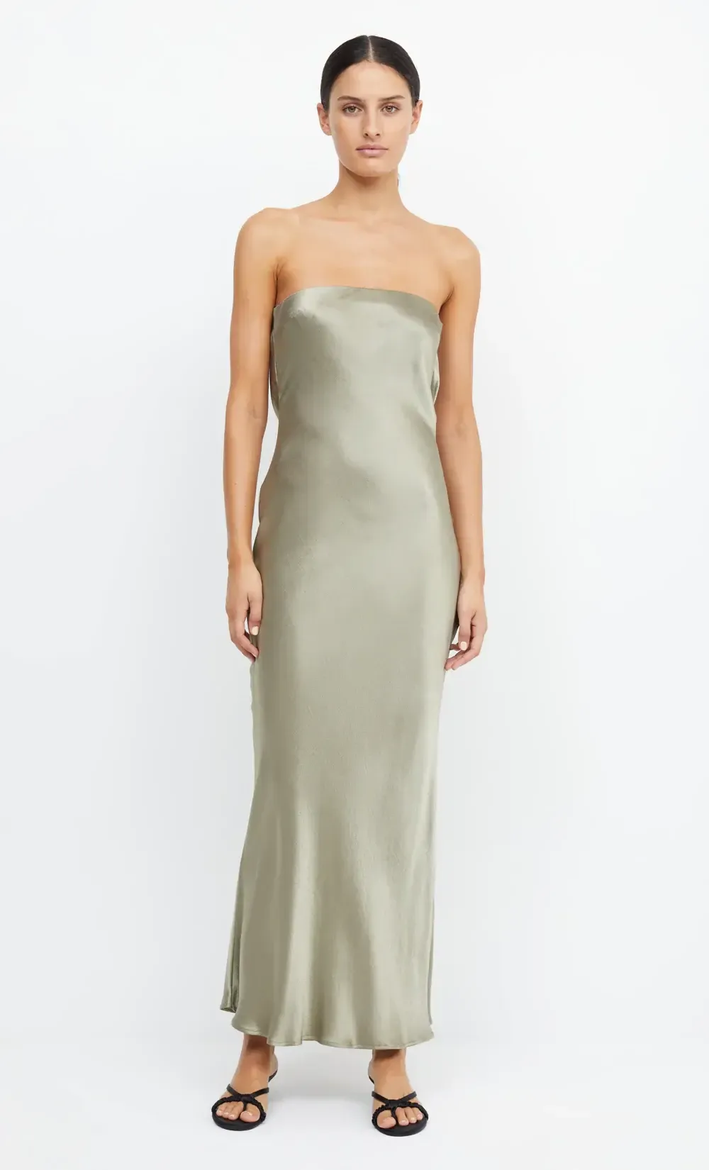 Beck + Bridge Moondance Strapless Gown in Sage