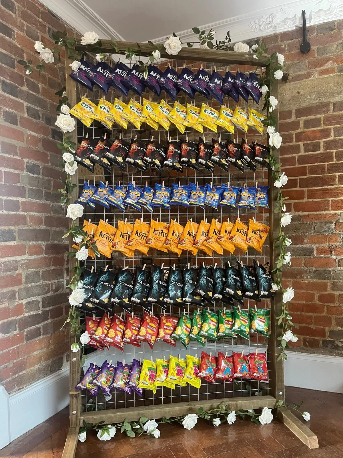 Crisp Wall with 100 Bags of premium crisps 
