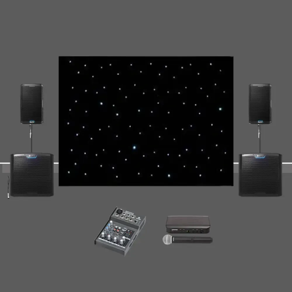 Premium Sound & Stage Backdrop Package