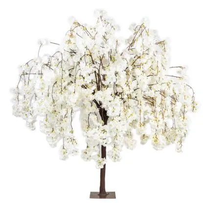 125cm Deluxe artificial blossom tree white