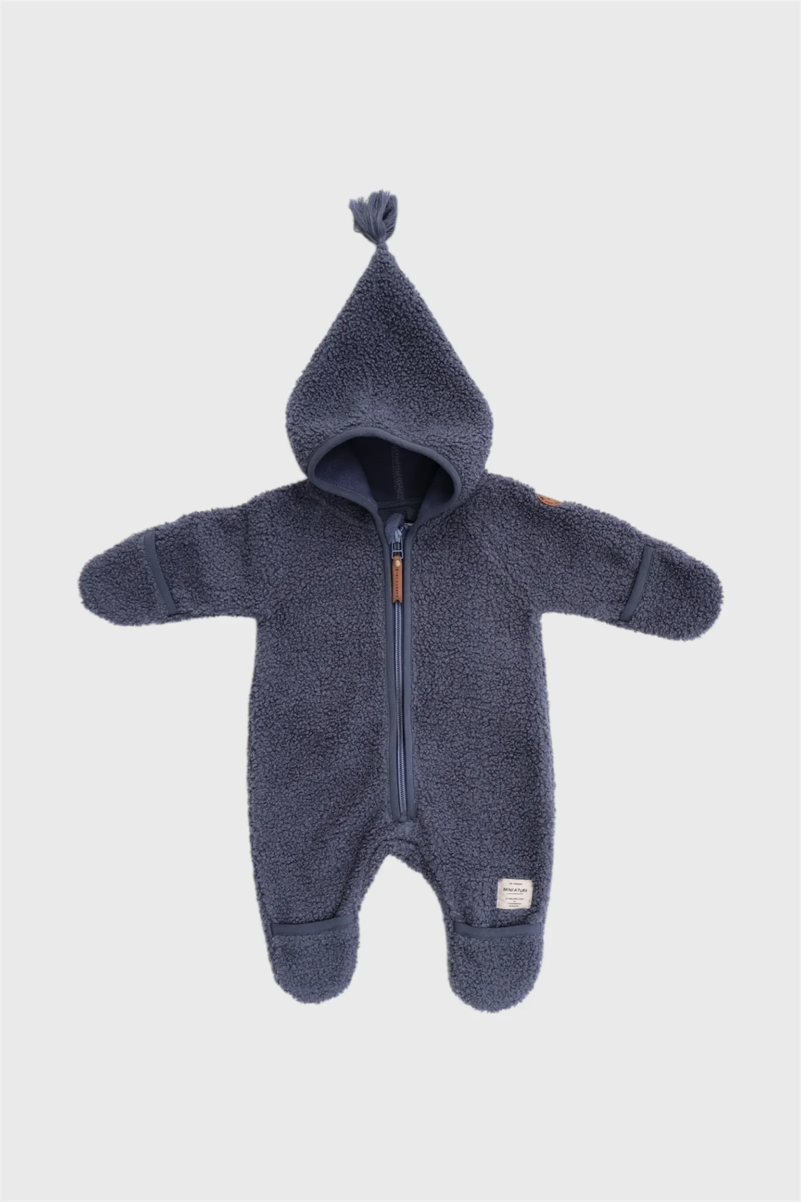 MINI A TURE Teddy Fleece Jumpsuit (Blue)