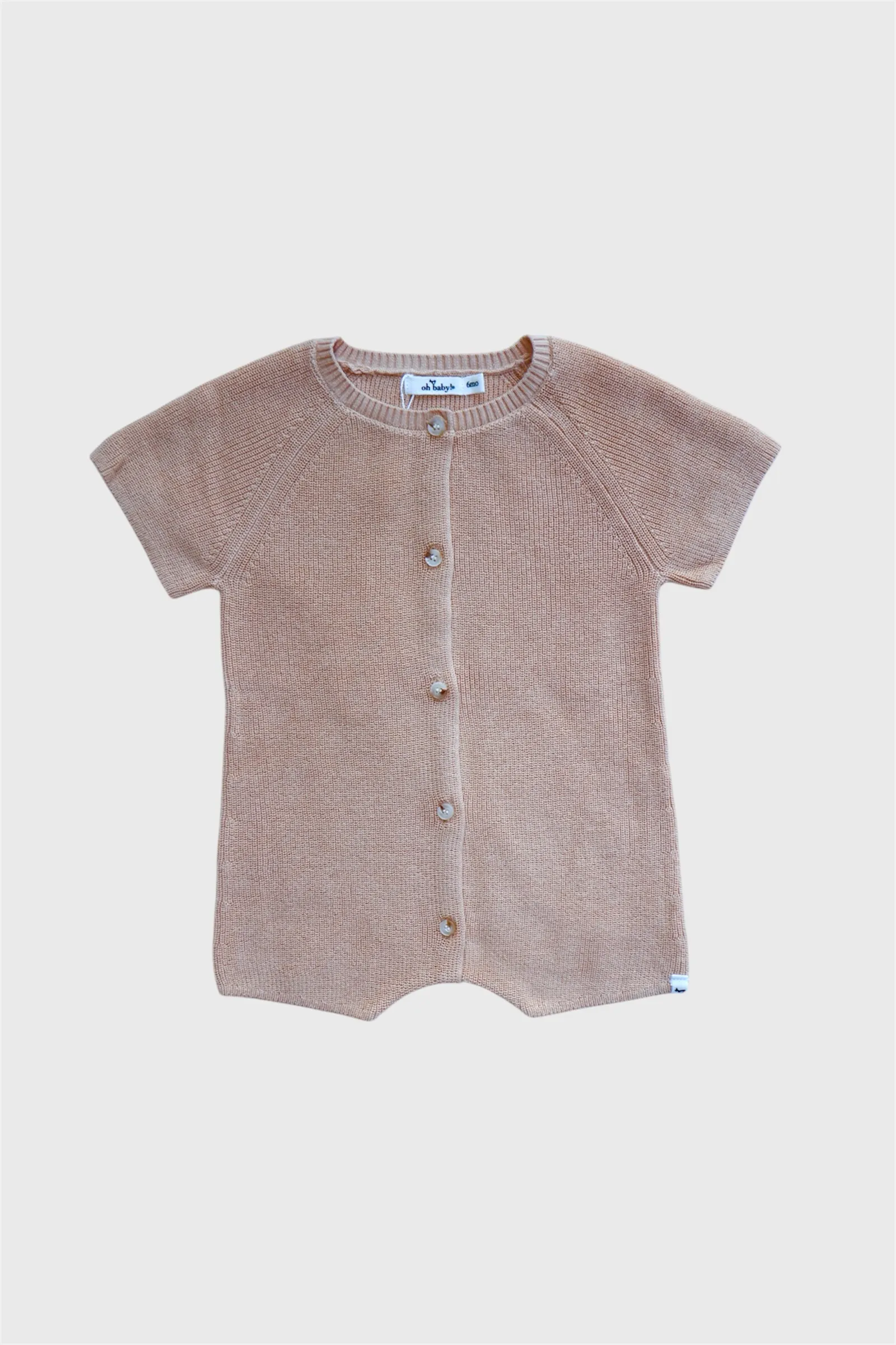 OH BABY! Country Club Knitted Romper (Natural)