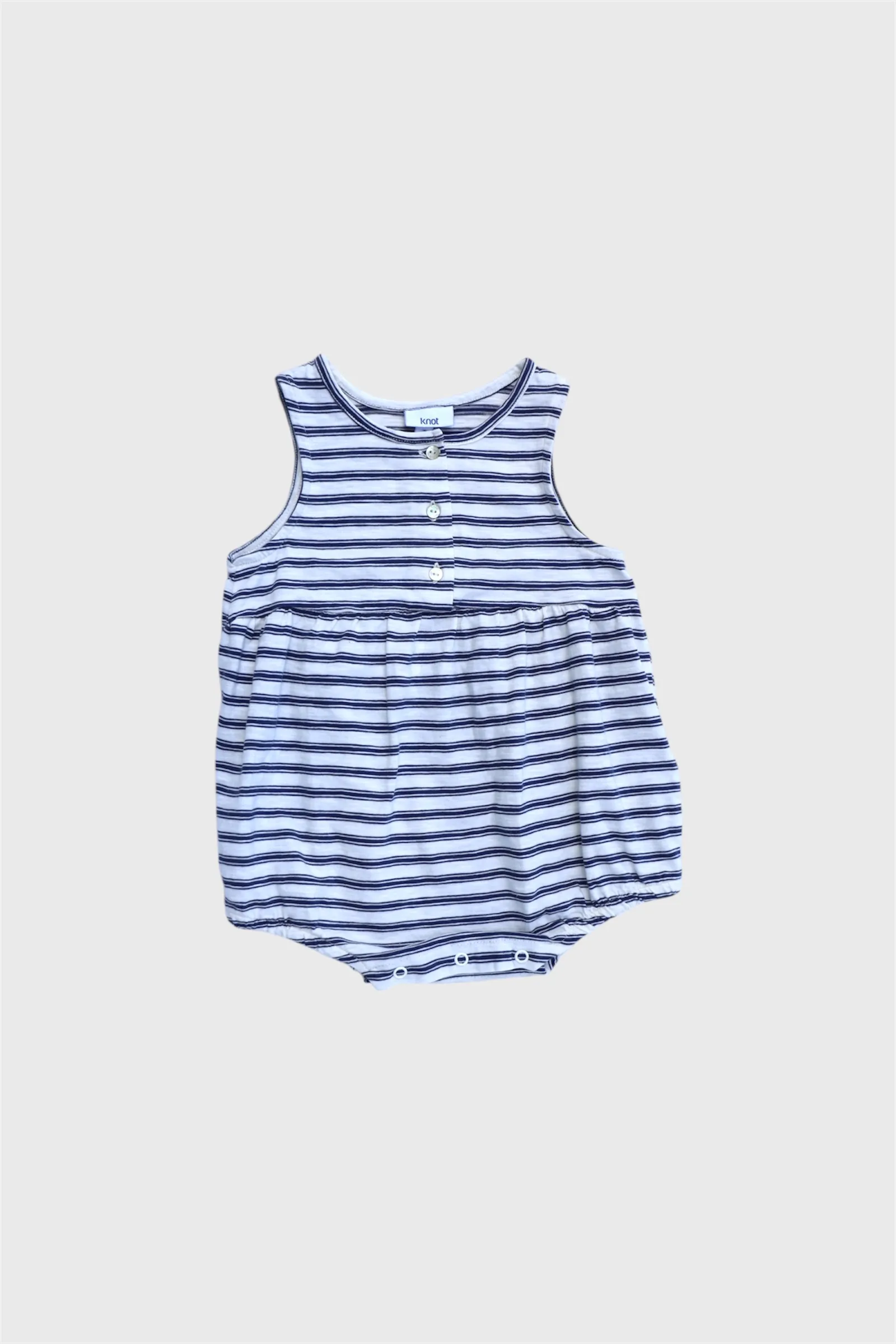 KNOT Striped Cotton Romper