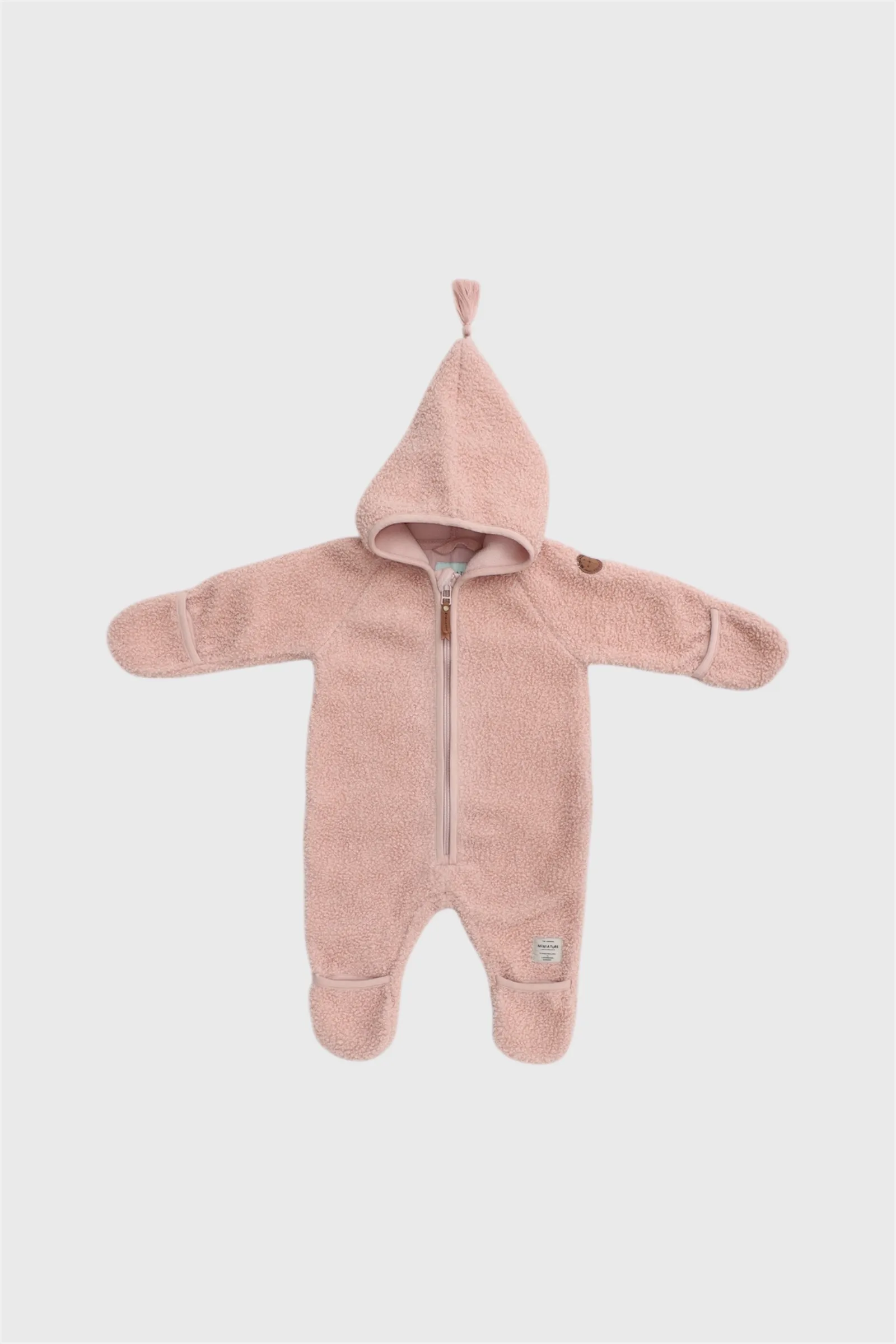MINI A TURE Teddy Fleece Jumpsuit (Pink)