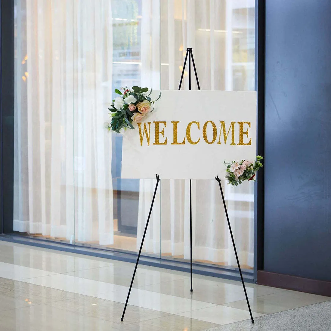 Welcome Sign Holder Black