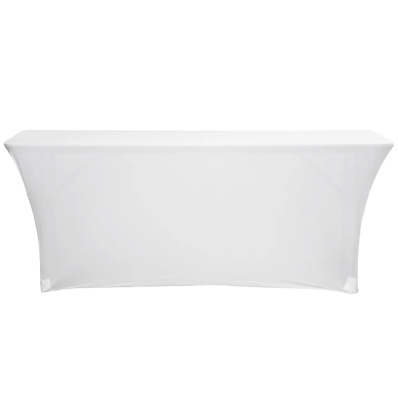 Rectangular 6ft Spandex Table Cover White