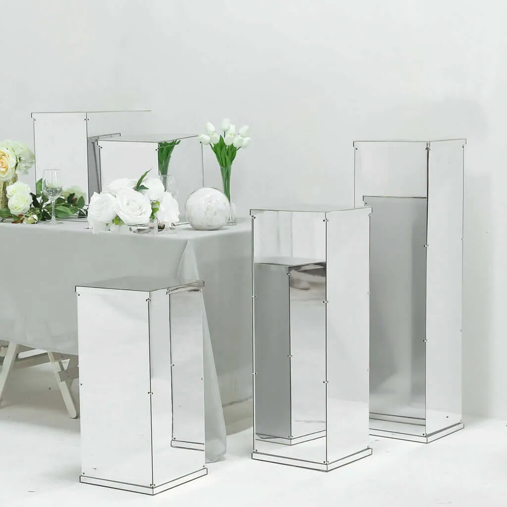 Pedestal Silver Mirror  