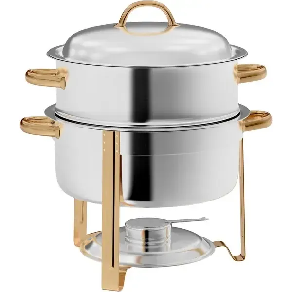 Round Gold Soup Chafer 14 Qt
