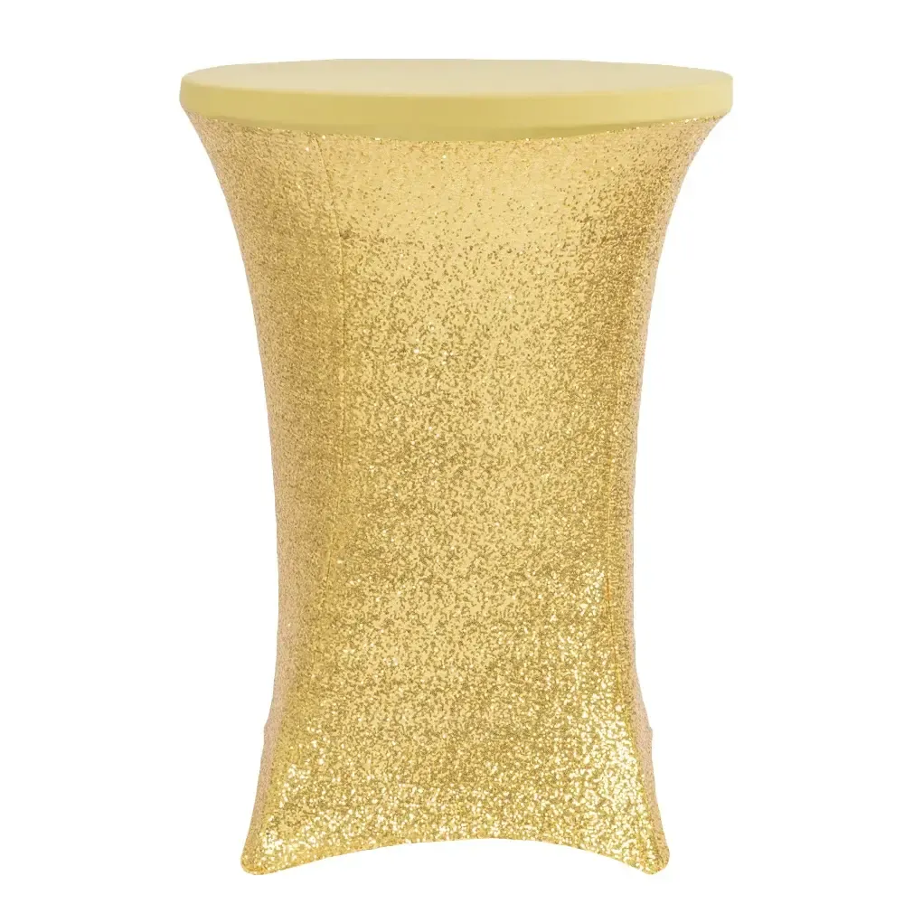 Cocktail Table Cover Gold Sequin 