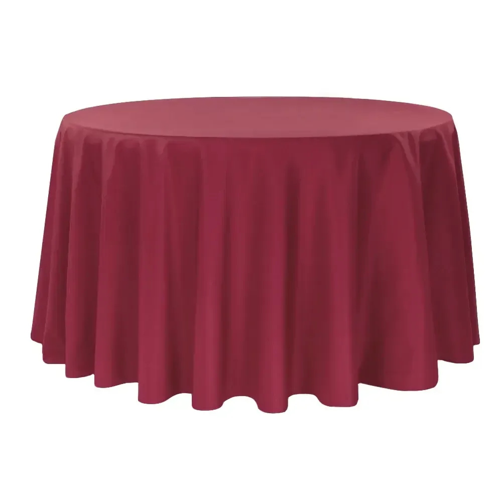 Round Tablecloth Burgandy 120"