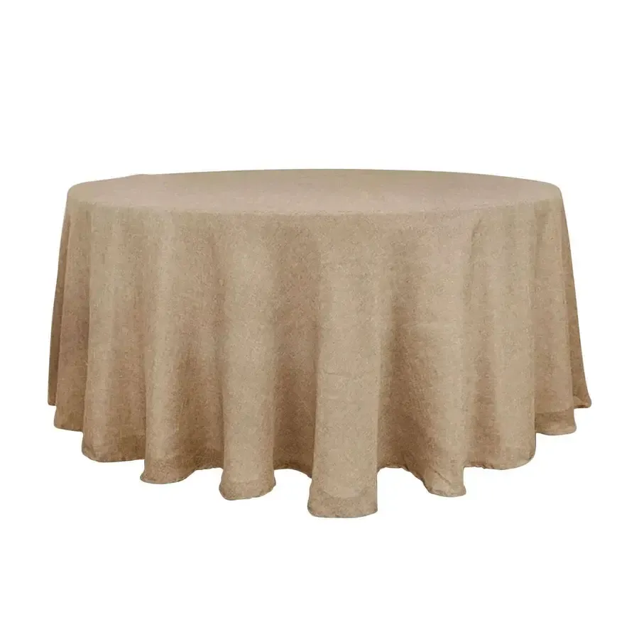 Jute Round Tablecloth  120”