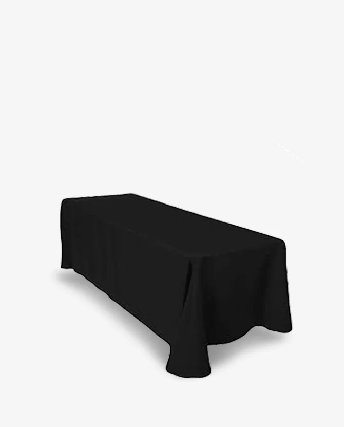 Rectangular Tablecloth Black 6ft