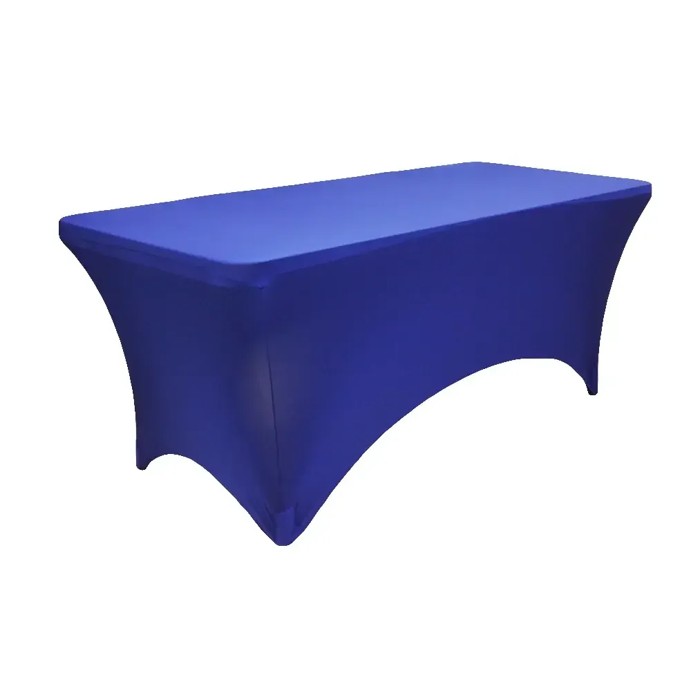Rectangular 6 FT Spandex Table Cover Royal Blue