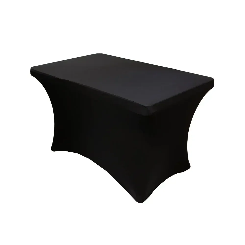 Rectangular 4ft Spandex Table Cover Black