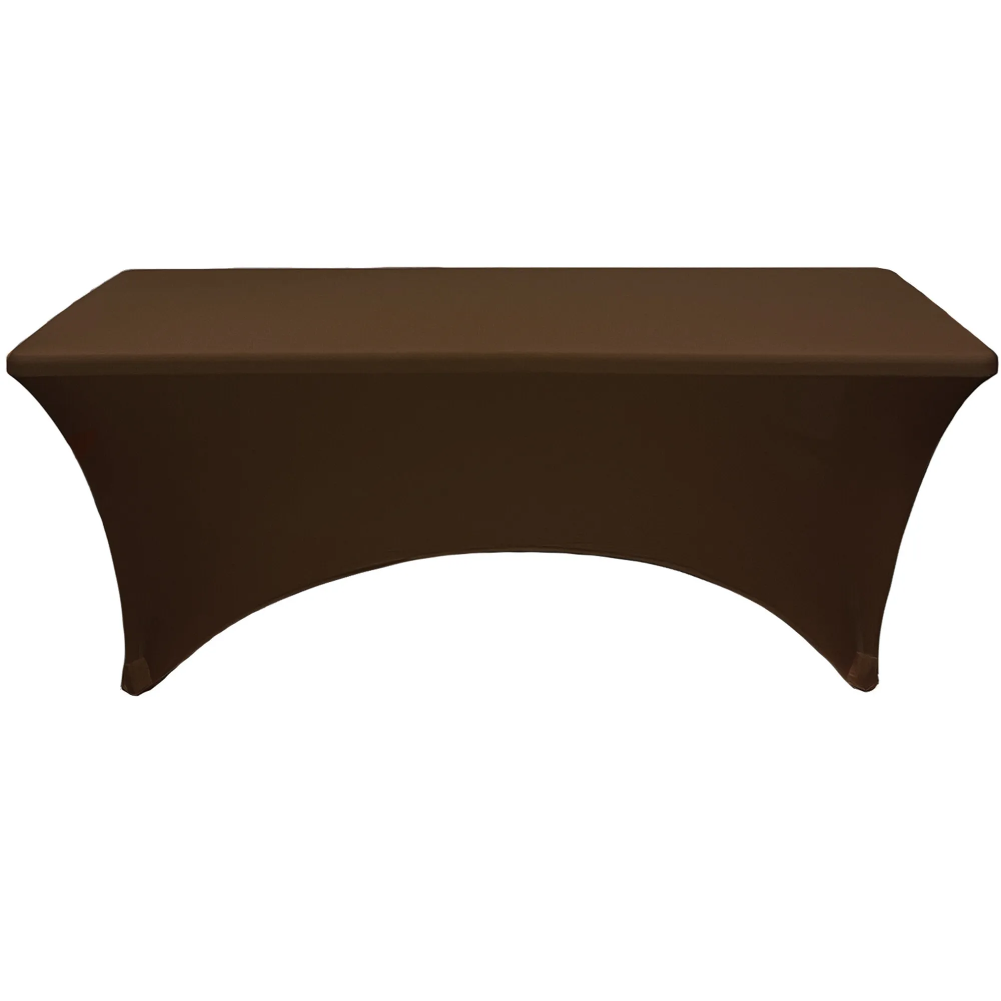  Rectangular 6ft Spandex Table Cover Brown
