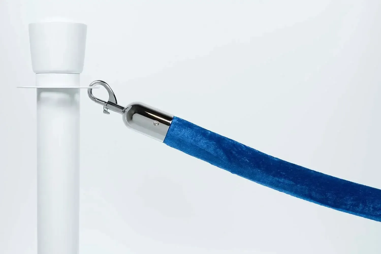 Velvet Stanchion Rope 1.5" Thick navy blue Cord for Ball Crown Top Style Barriers Post