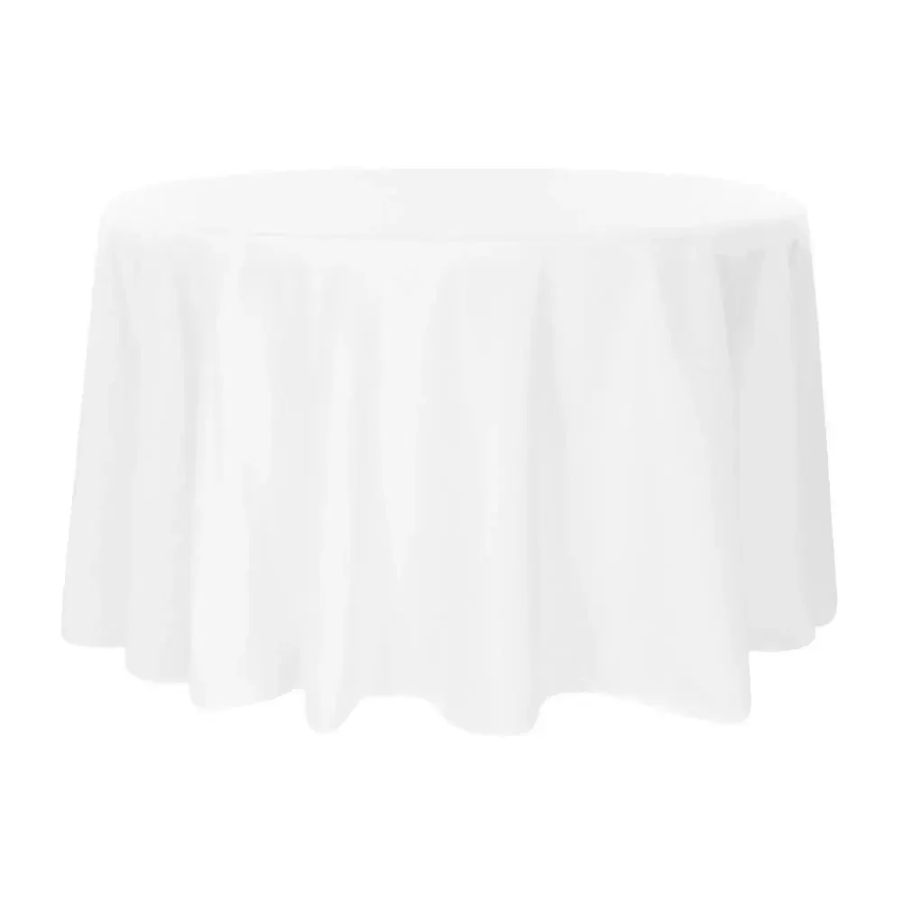 White Tablecloth Round 120"