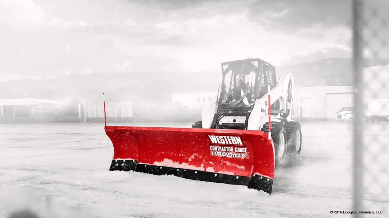Skid Steer with 8ft Snow Plow