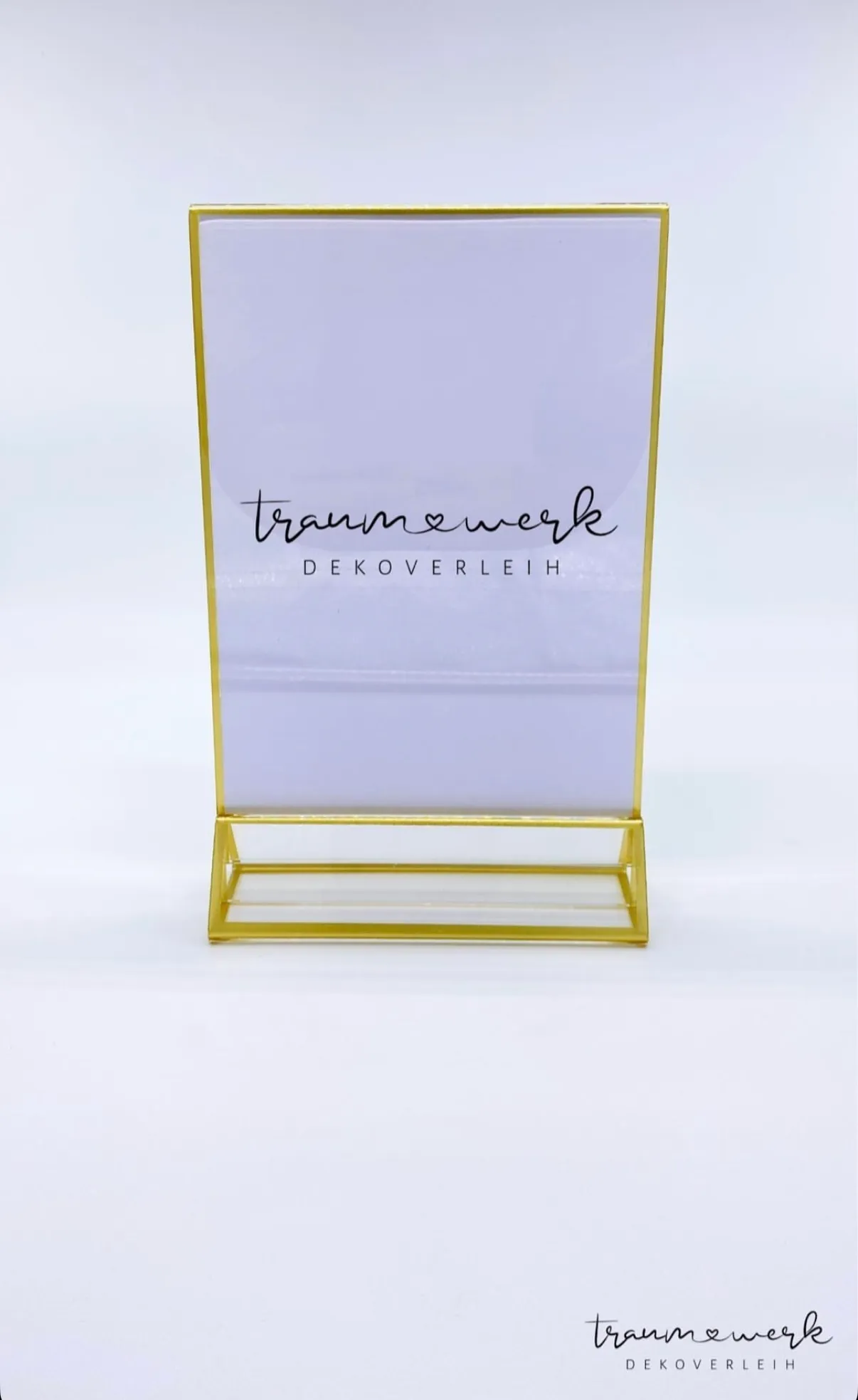 Tischnummern Schild Gold