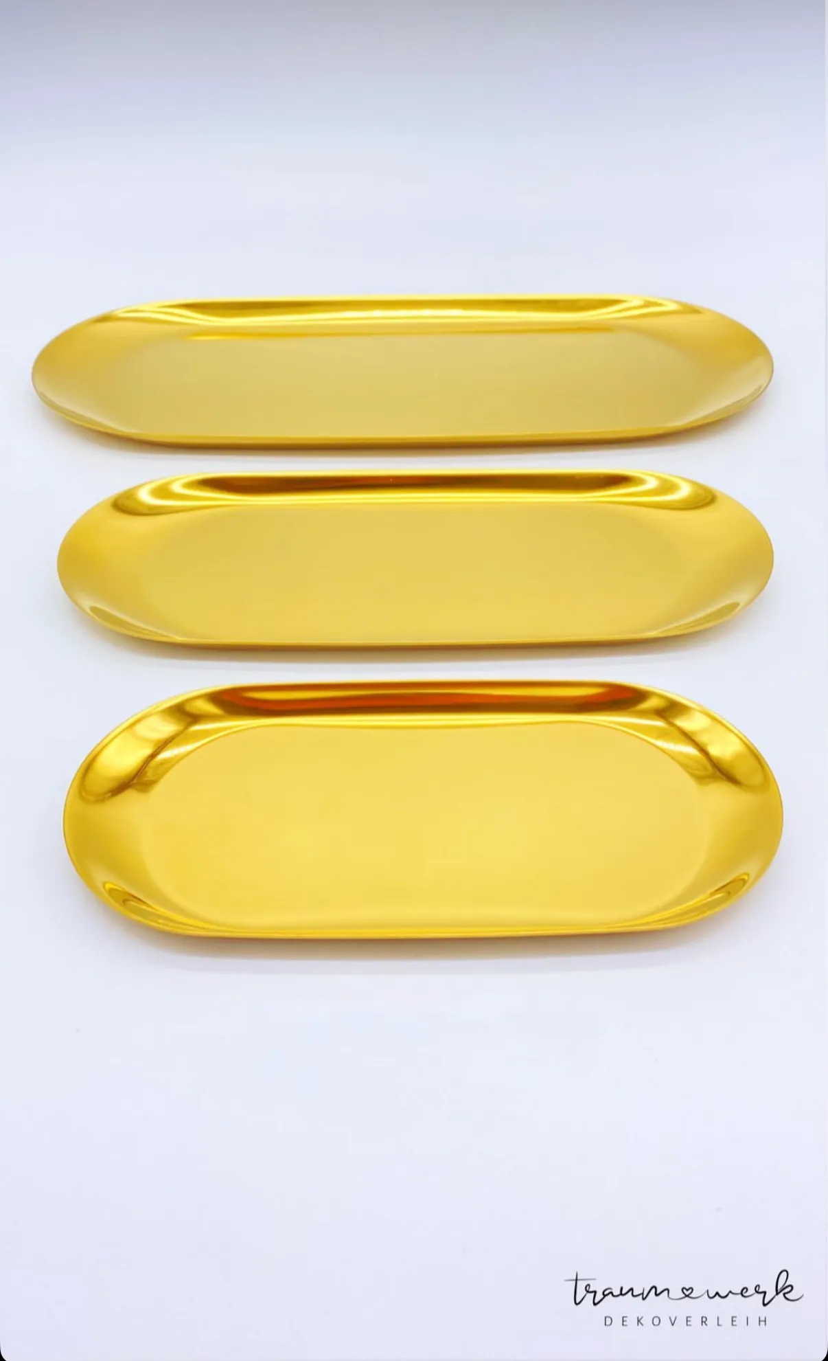 Gold Tablett 3er