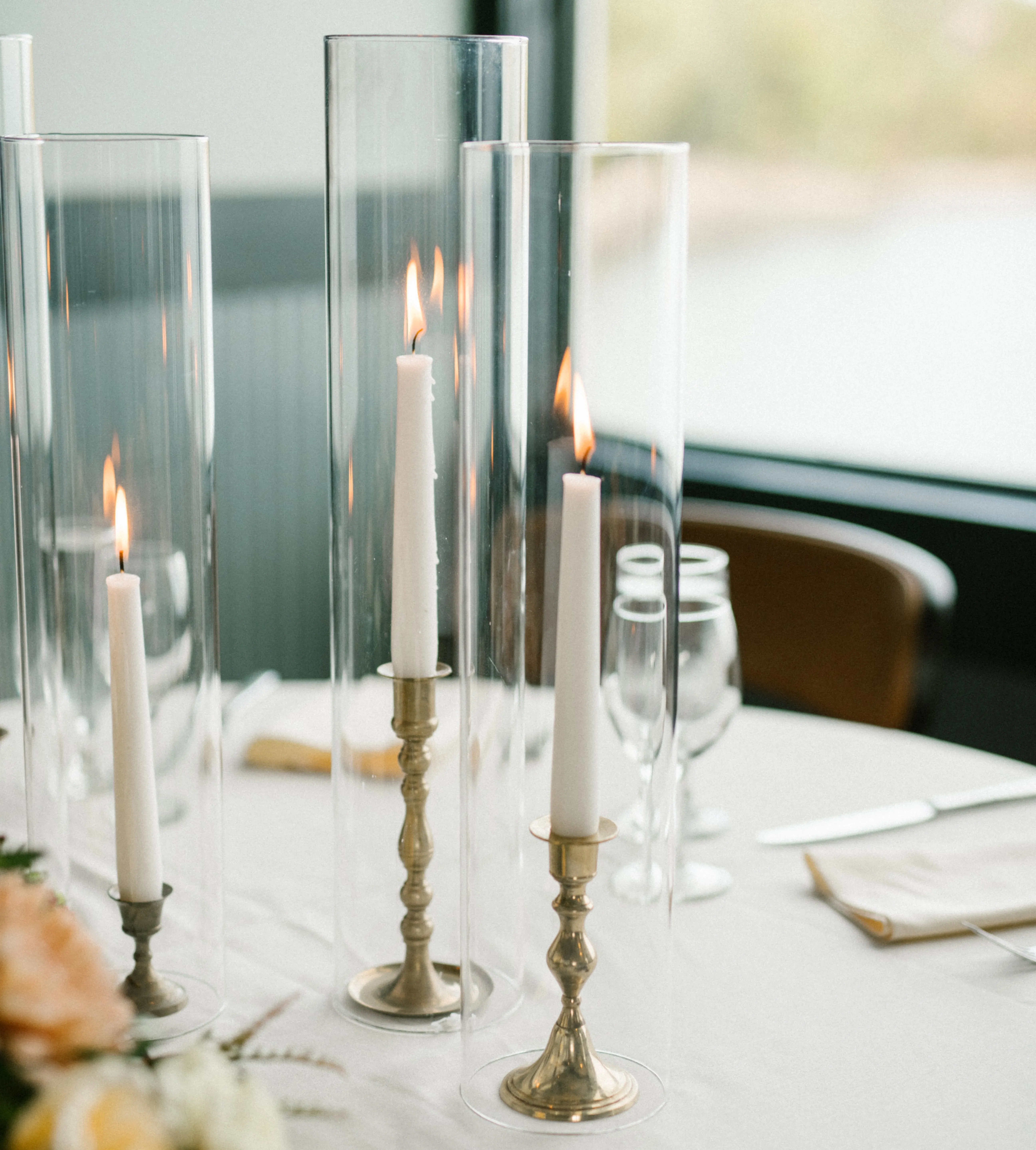 Glass Chimney Candle Shade 4" x 18"