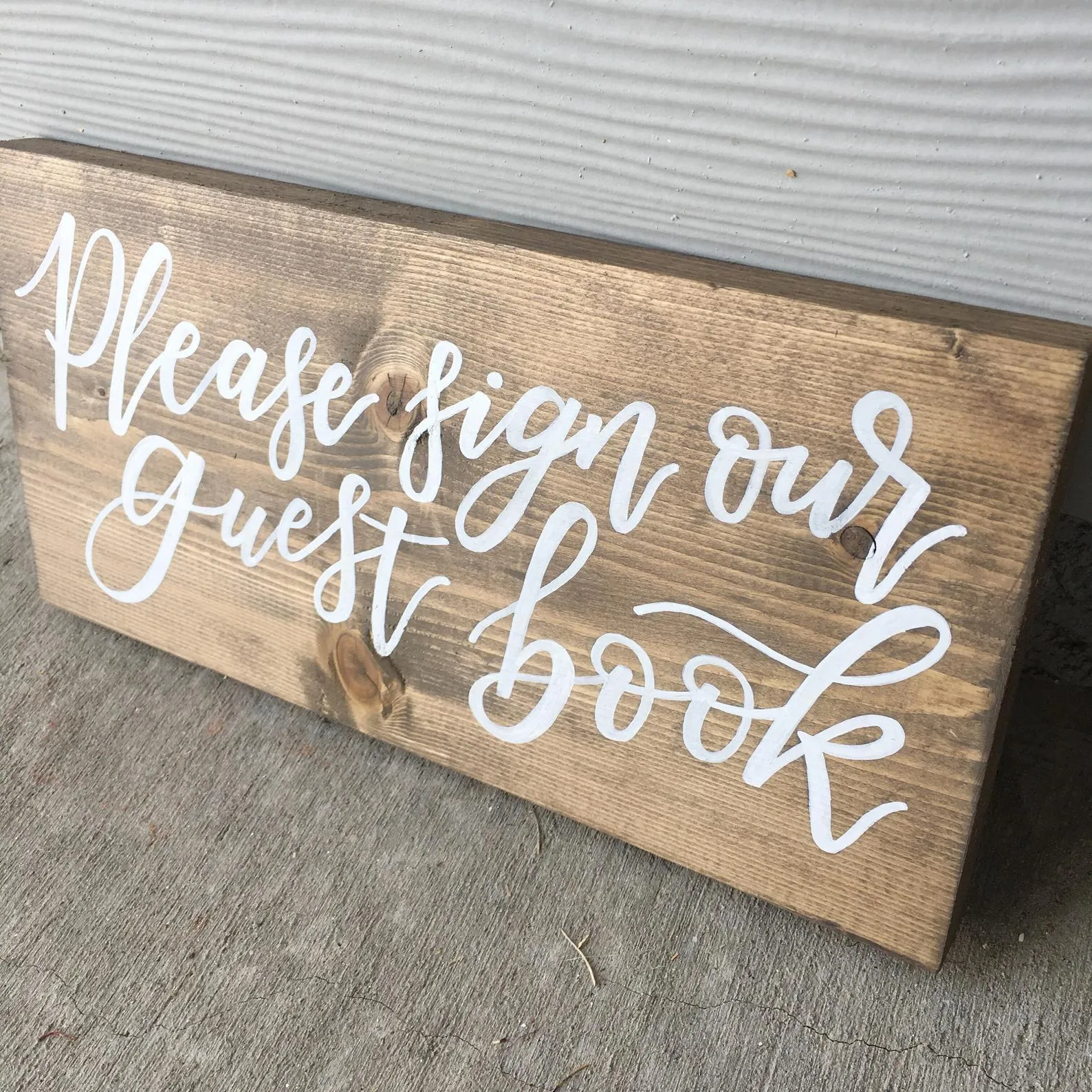 Wood Guest Book Sign