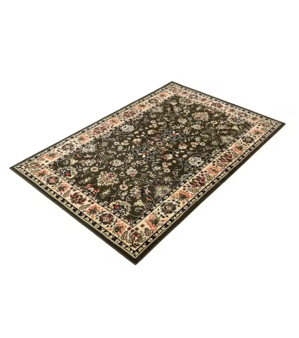 Green Floral Rug