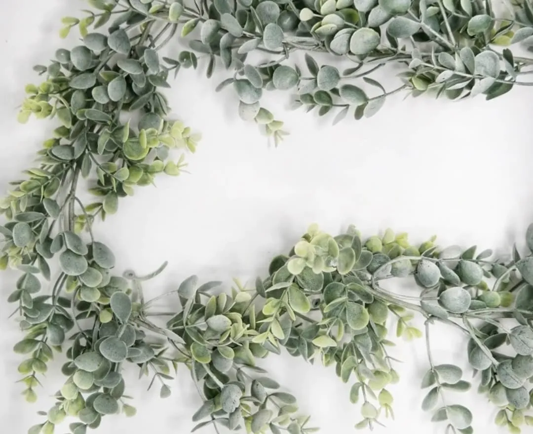 6' Frosted Eucalyptus Garland