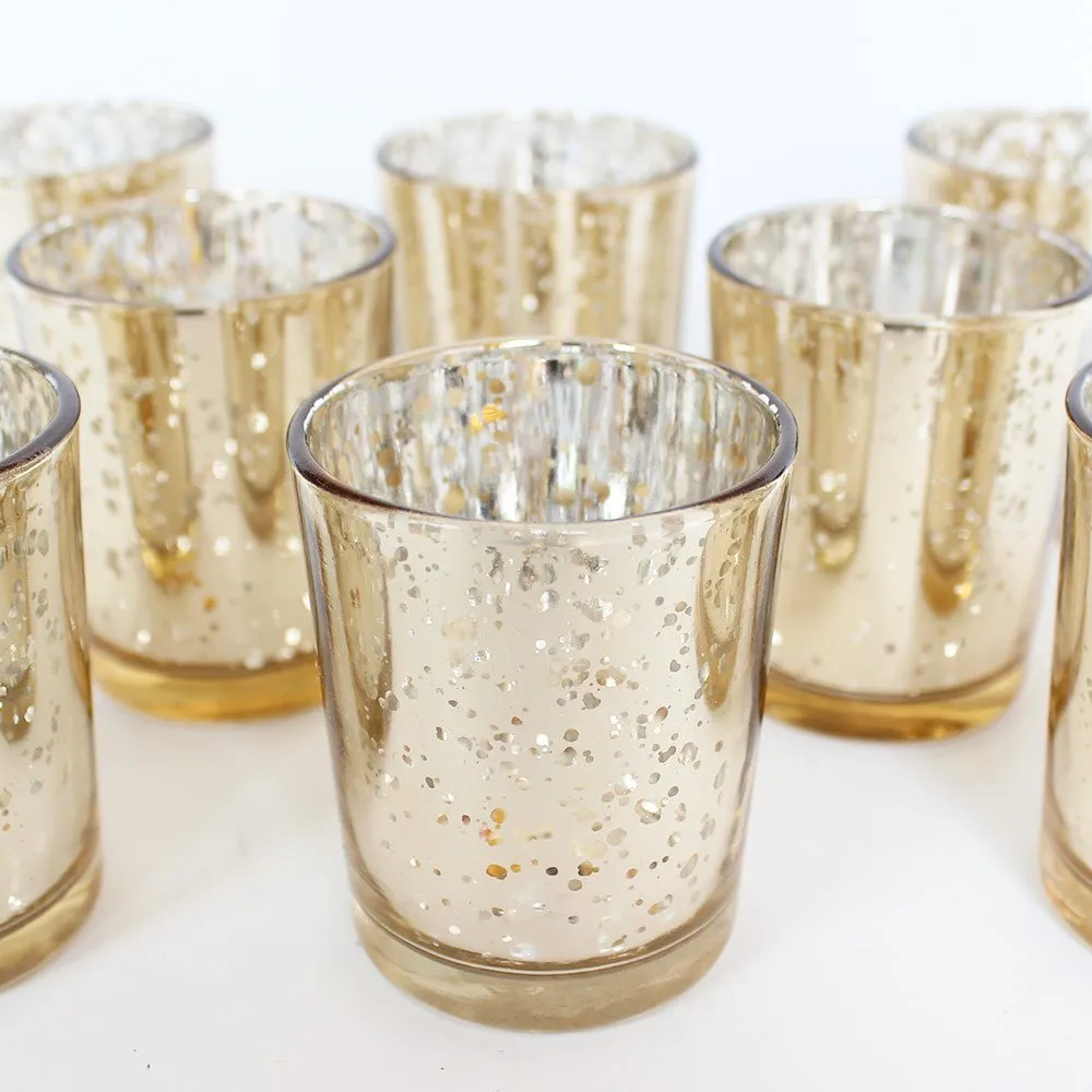 Small Mercury Gold Votive Holders