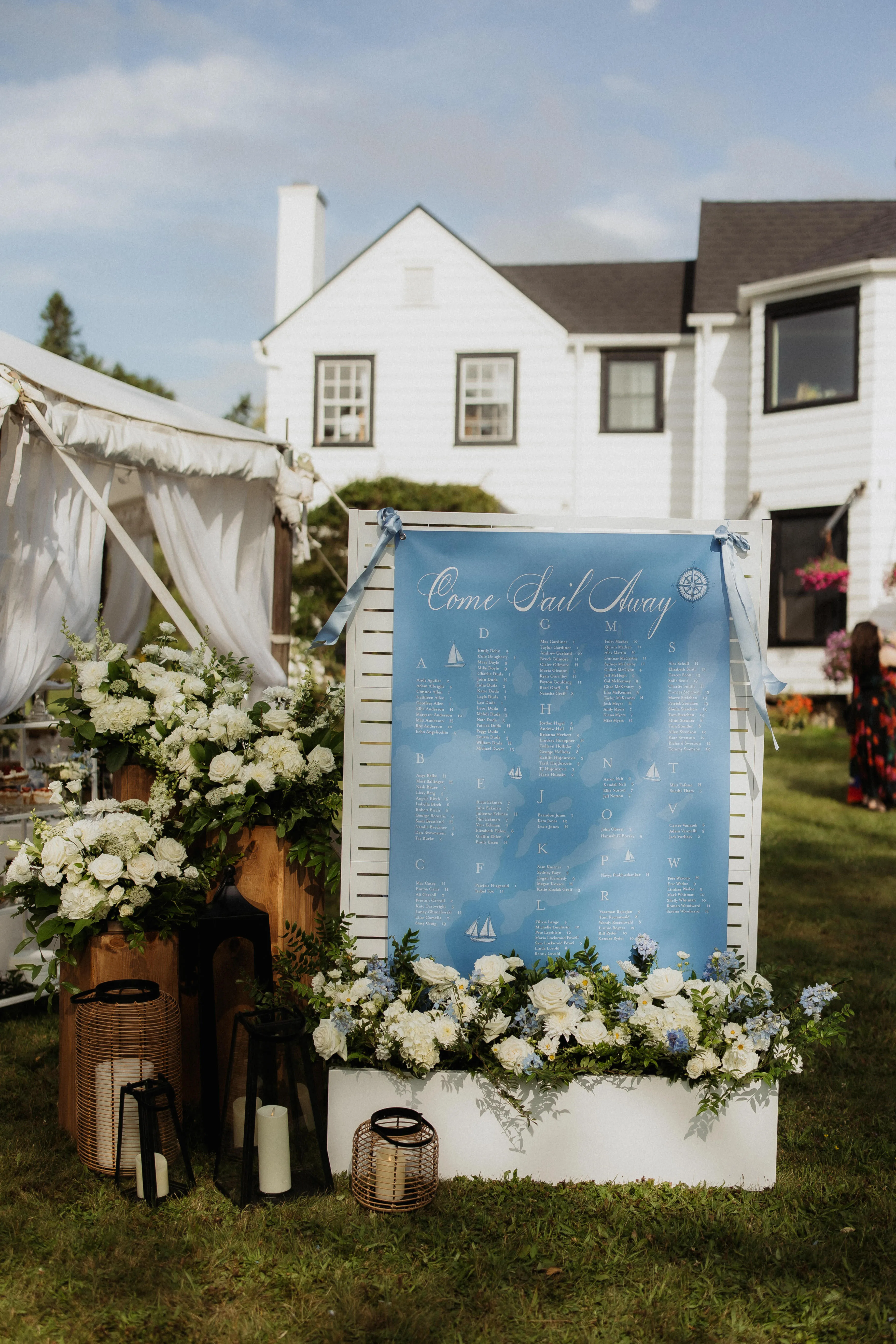 Large White Metal Display w/ Flower Box 