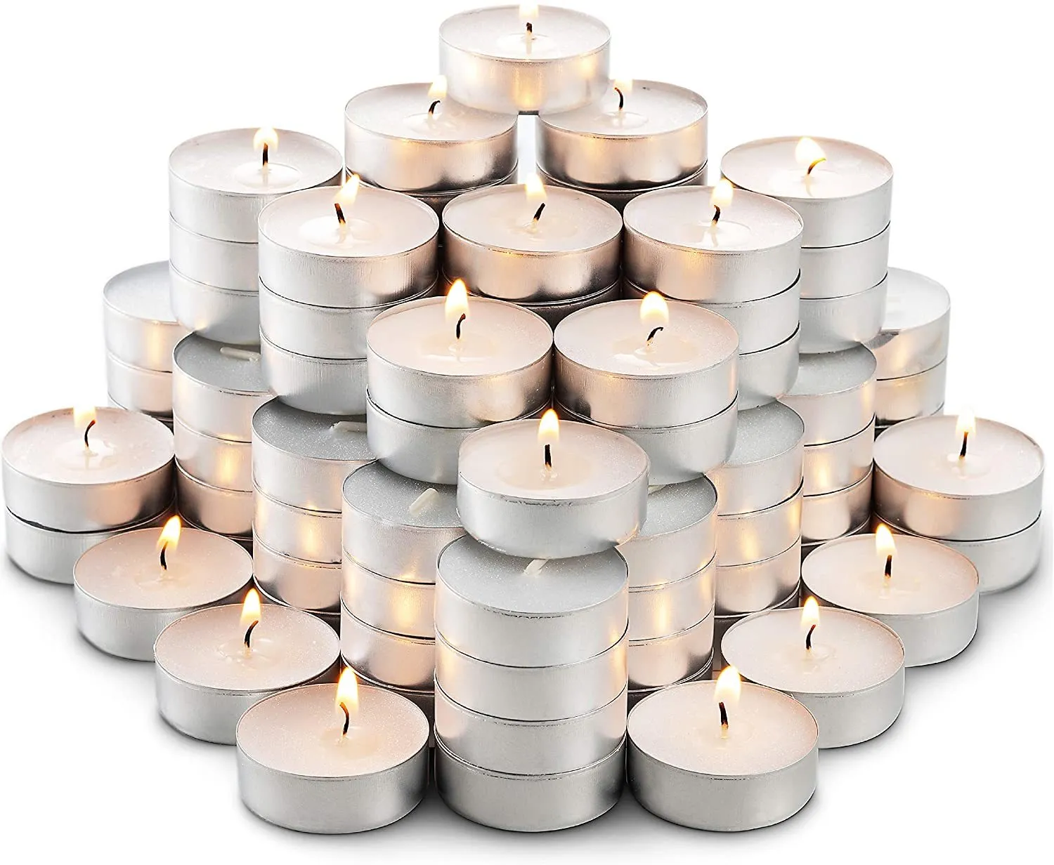 Tealight Candles - Silver Cup