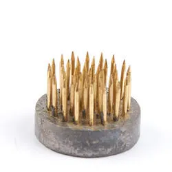 Gold Round Floral Pin Frog