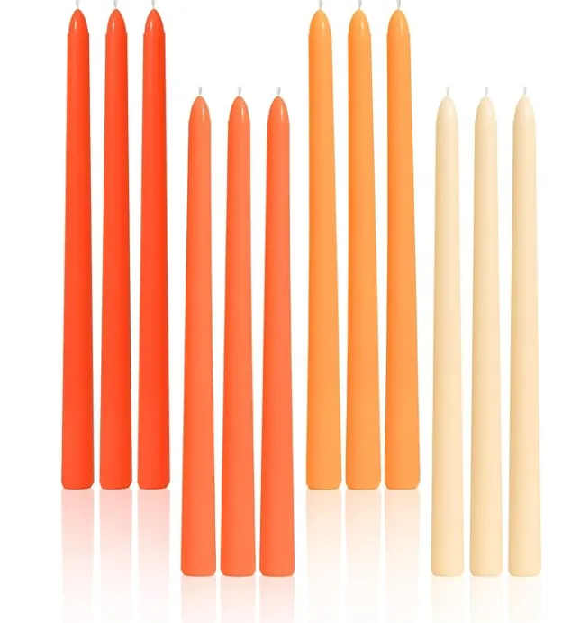 12" Set of 12 Colored Candlesticks
