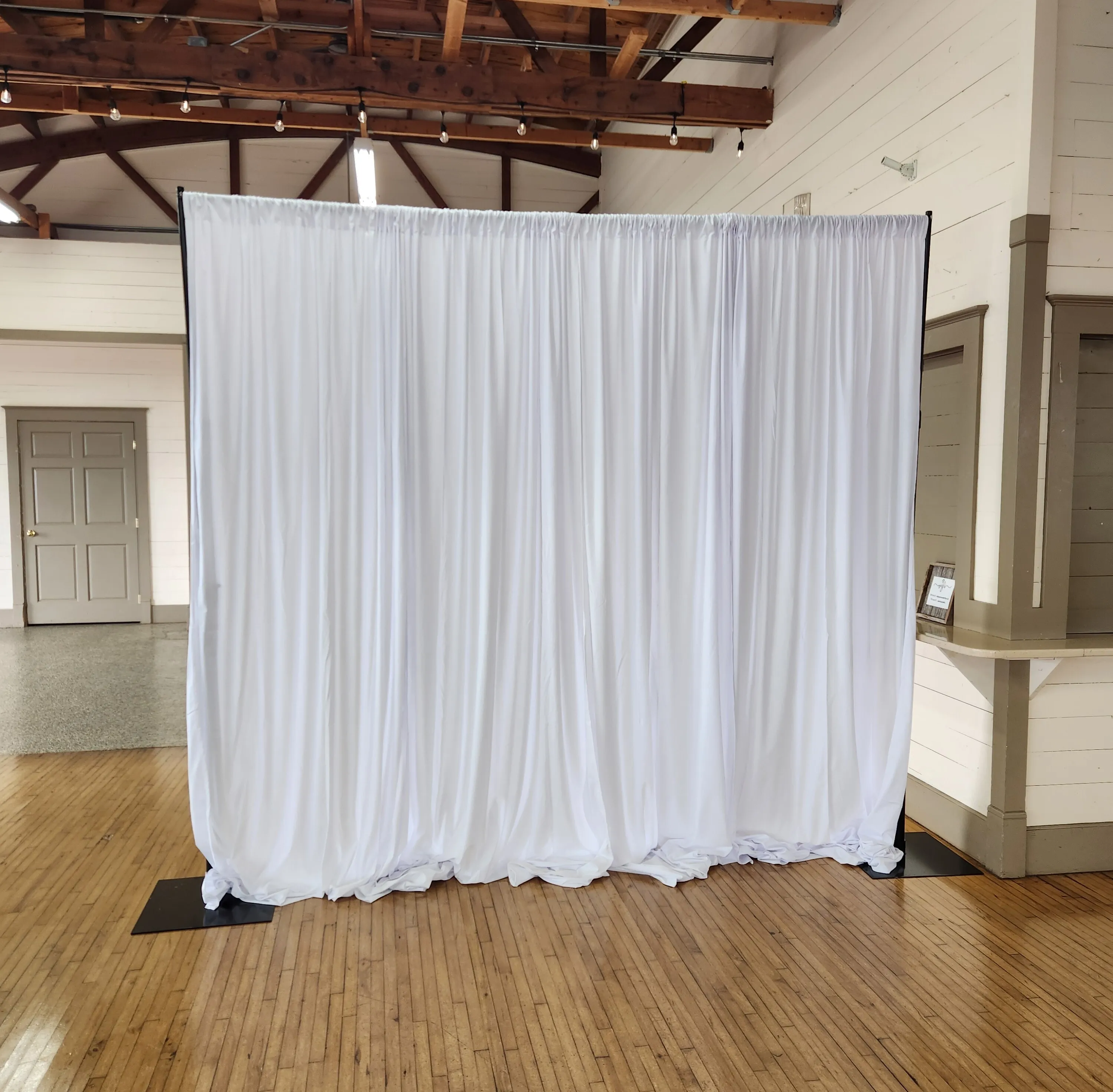 Pipe & Drape w/ White or Gold Drapery Backdrop or Arch