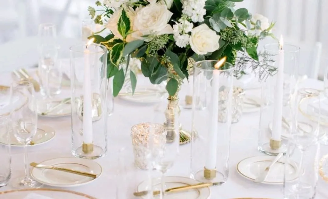 Petite Gold Tapered Candle Holders