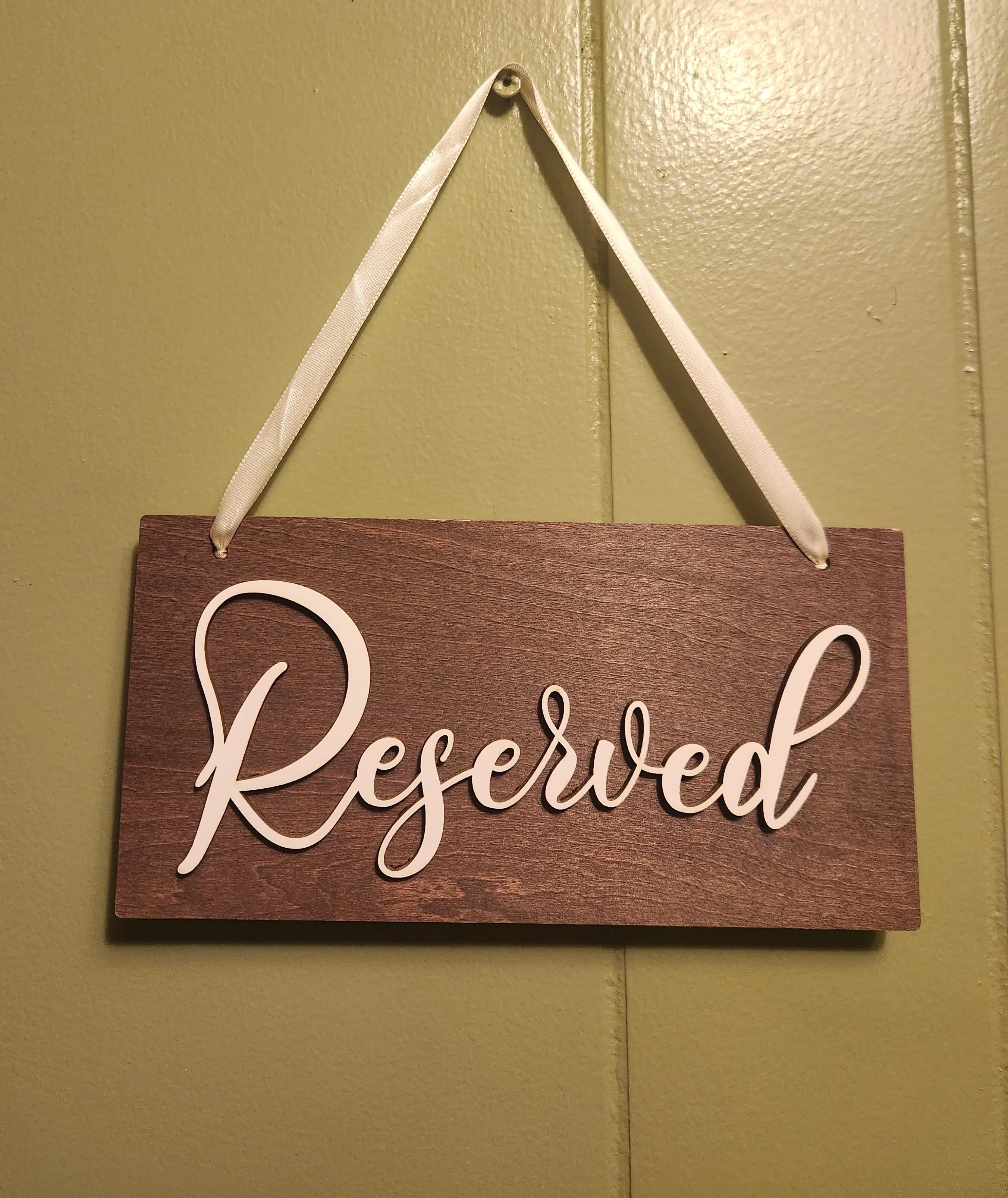 Medium Wood Reserved Sign