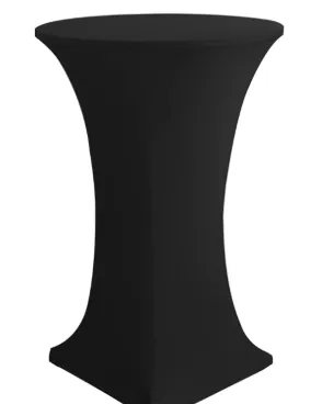 Black Spandex High Top Table Cover (Cover ONLY) 