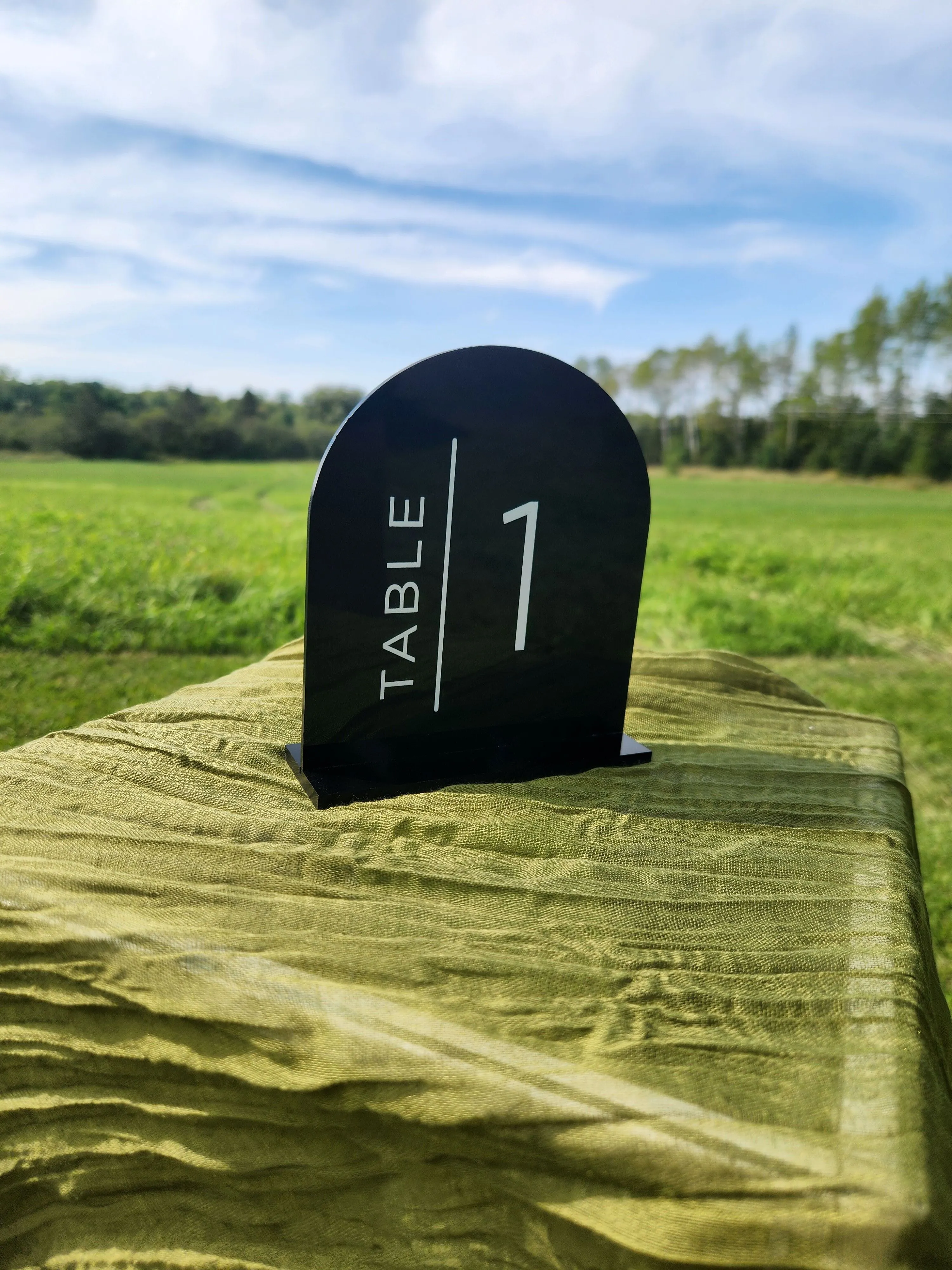 Black Acrylic Table Numbers - Modern Collection