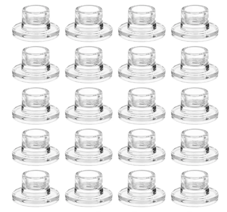 Petite Glass Tapered Candle Holders