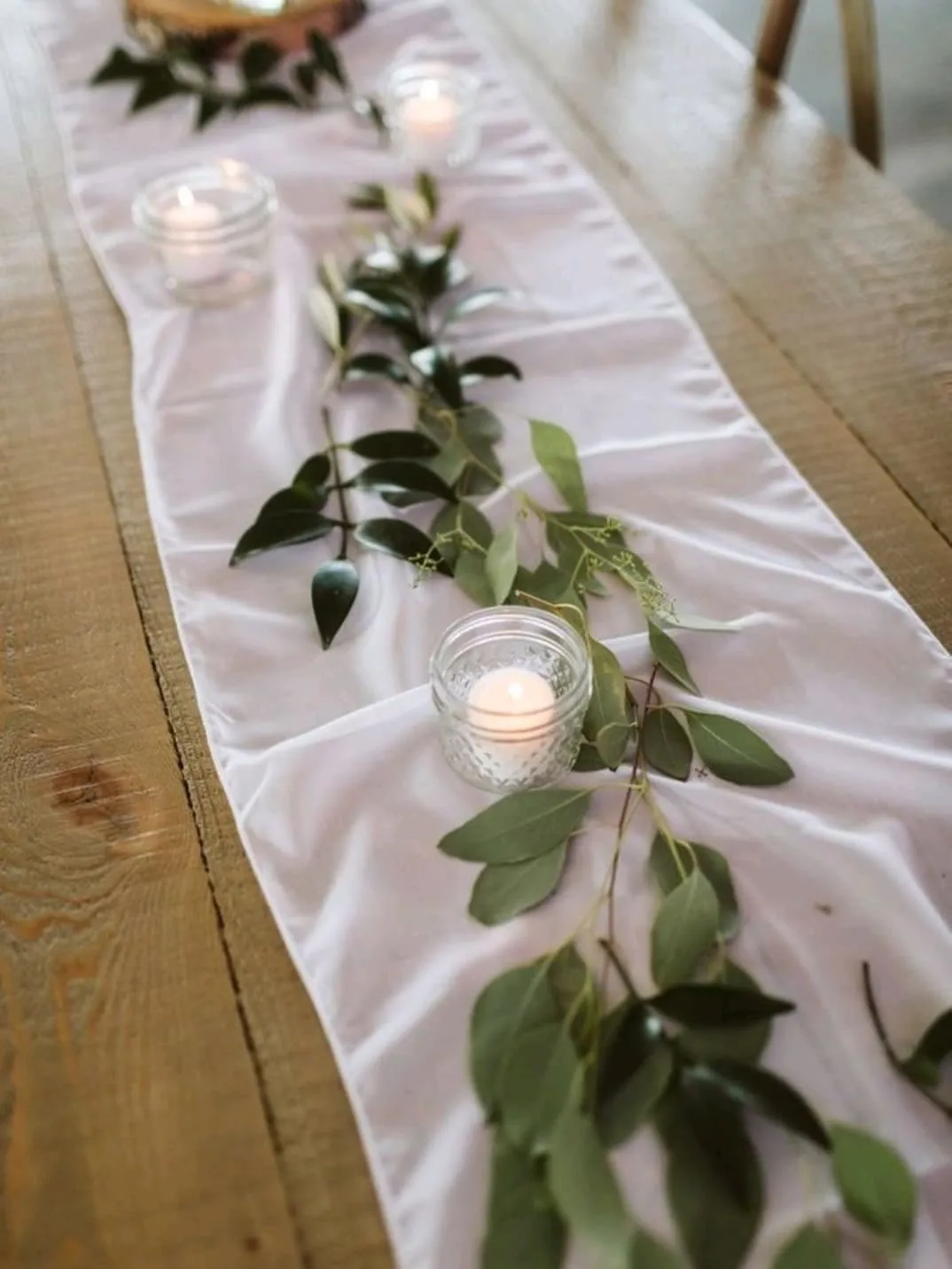 White Chiffon Runners - 15' x 18"