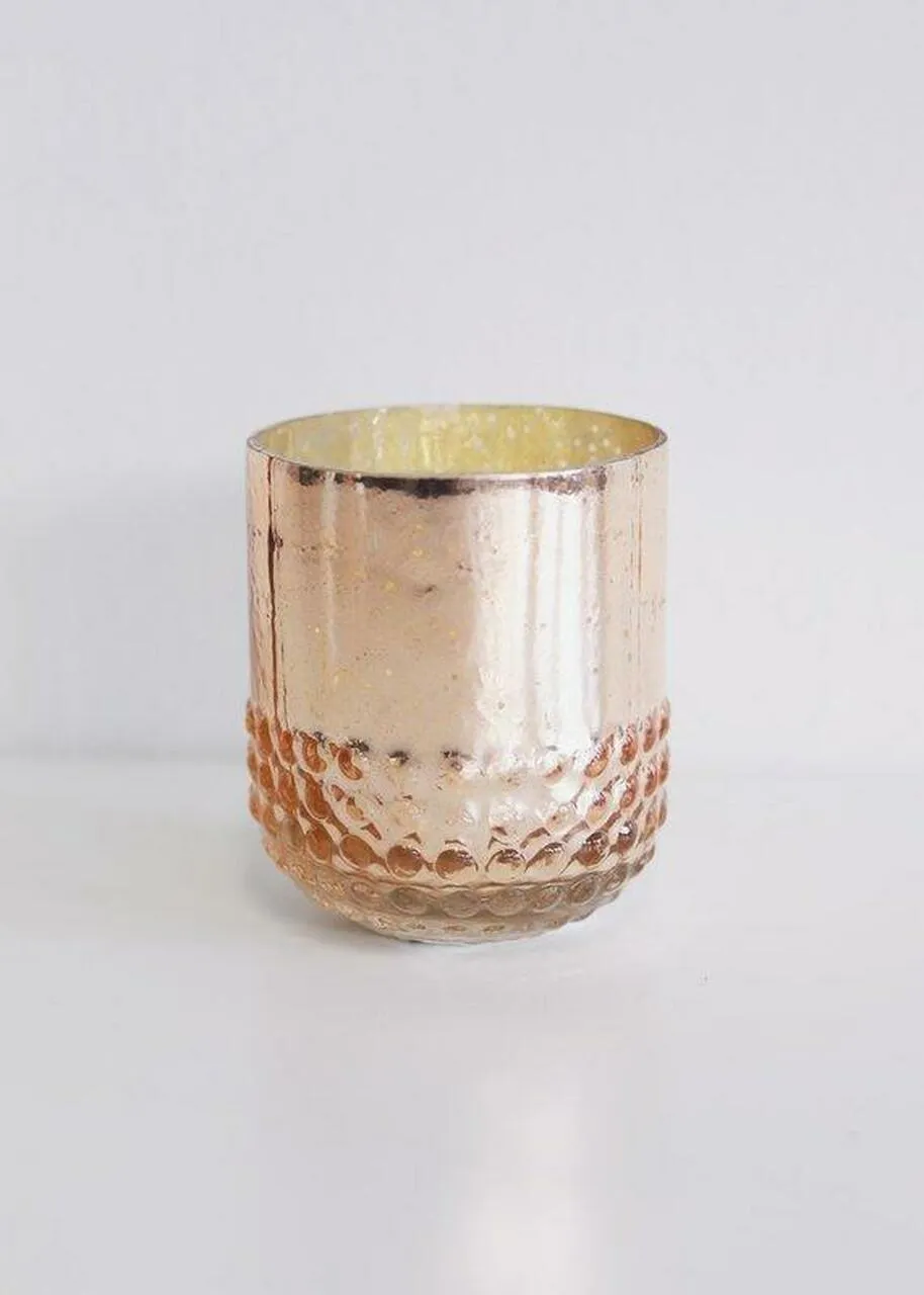 Small Rose Gold Vases/Candle Holders