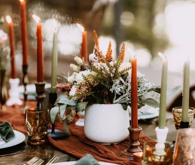 White Short Ribbed Vase