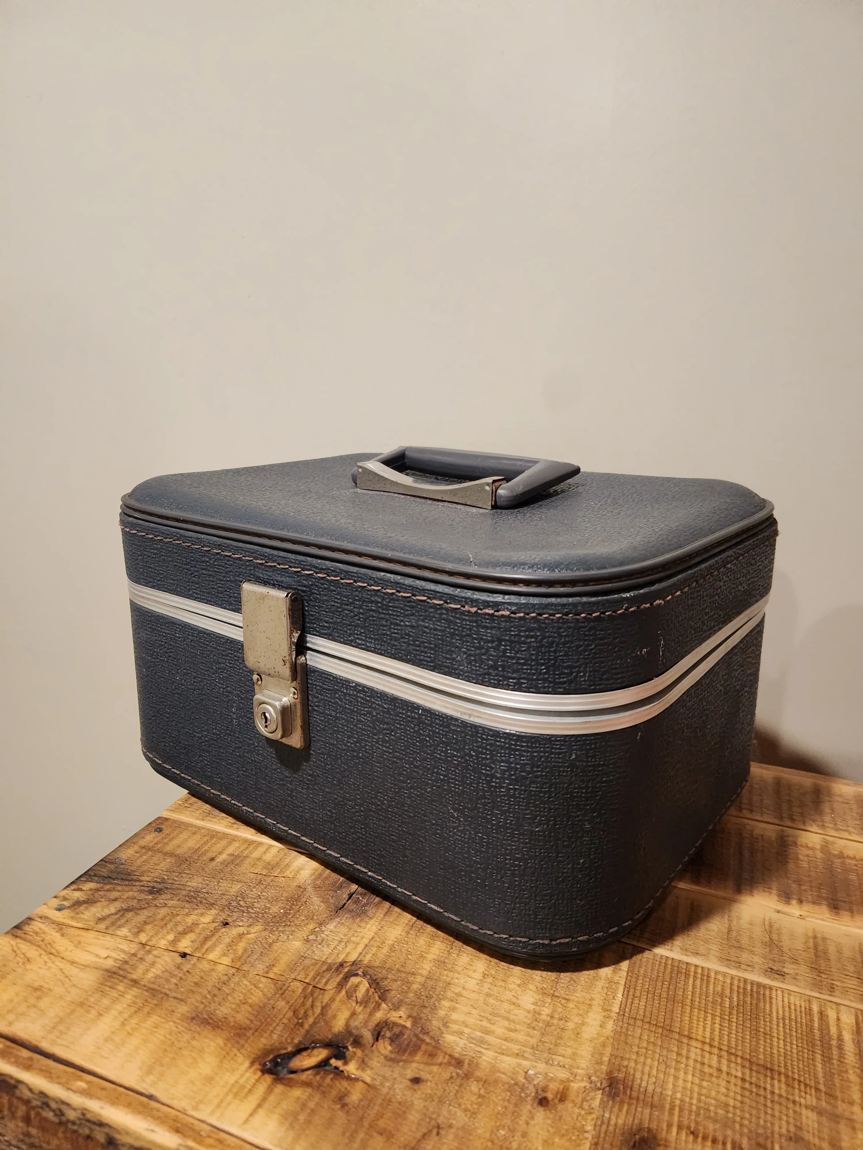 Blue Vintage Suitcase