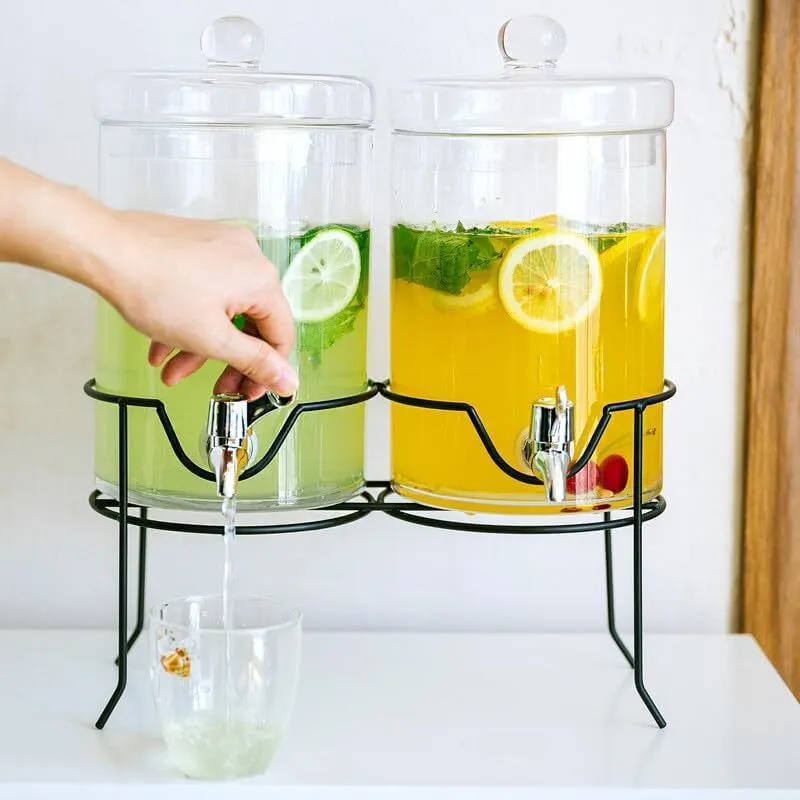Double Glass Beverage Dispenser