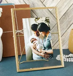 Gold 5x7 Floating Picture Frame