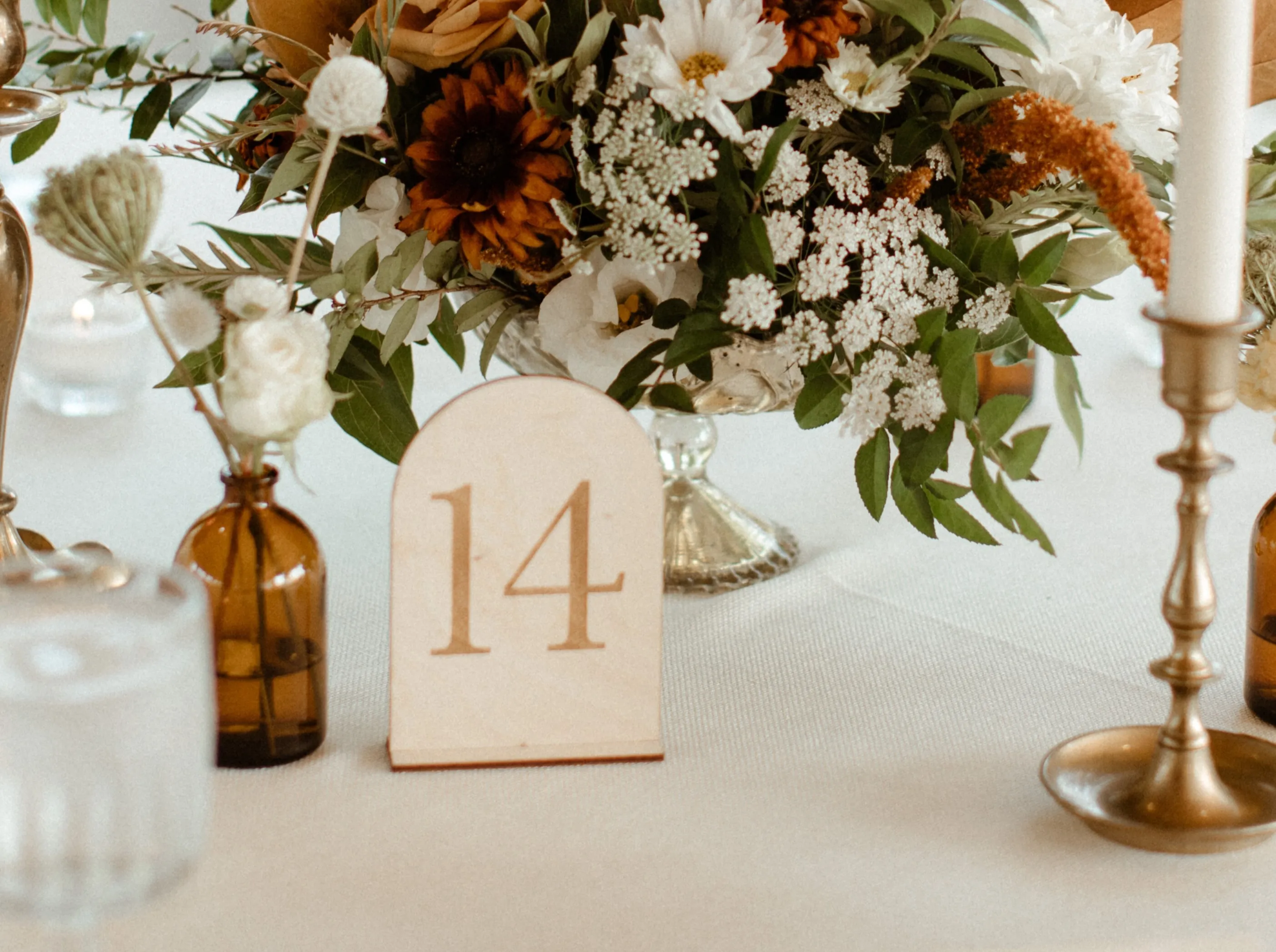 Wood Etched Table Numbers