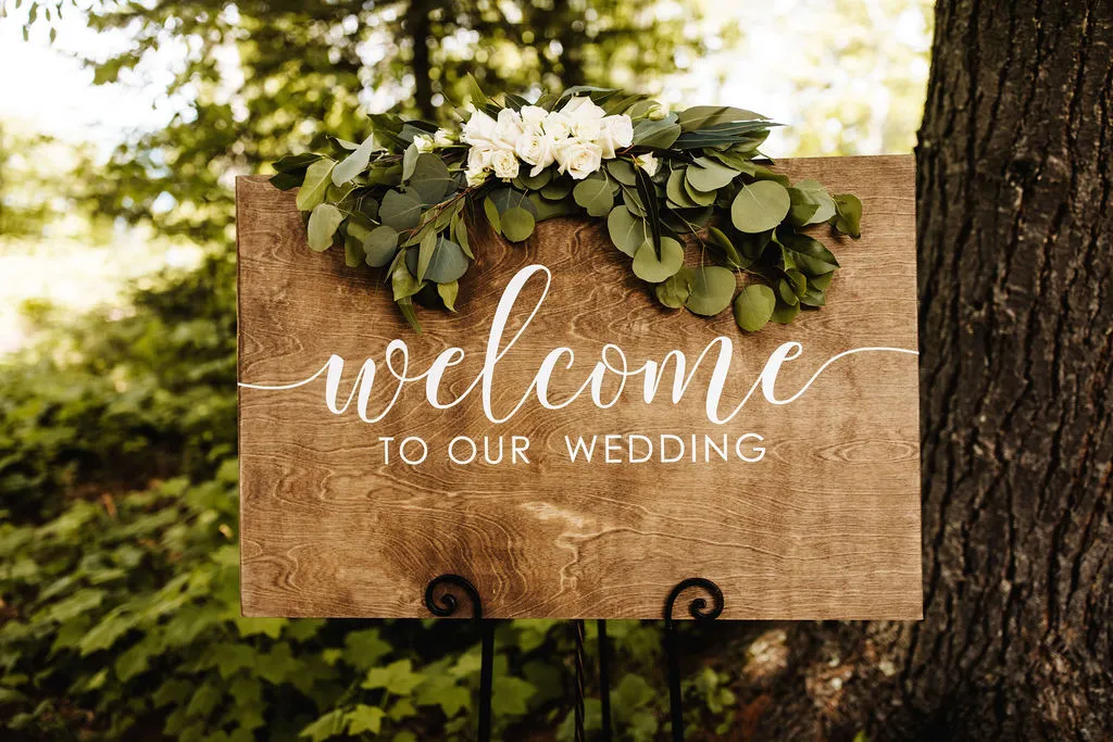 Wood Welcome Sign