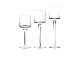 Stemmed Candle Holder Set