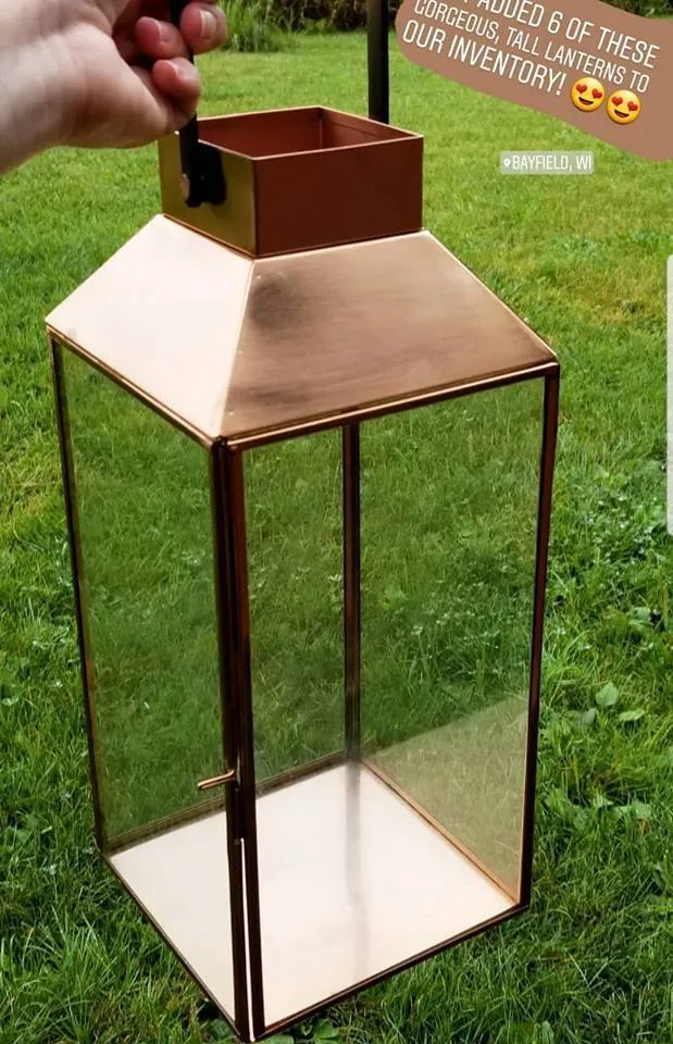 Large Rose Gold Lantern